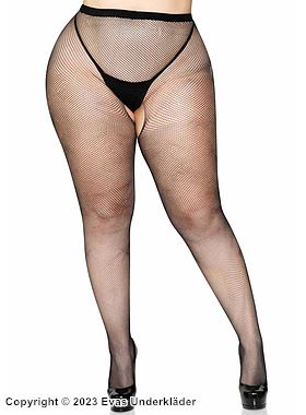 Strumpfhose, Netz, offener Schritt, Plus Size